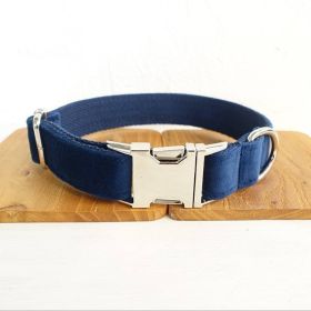 Bow pet collar large and small pet traction collar dog chain (Option: Collar-M)
