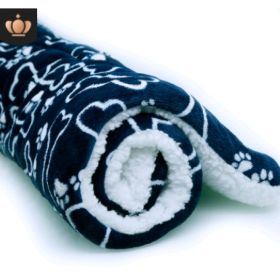 Cute Cat Blankets Dog Pet Mat (Option: Blue bone-M55x45)