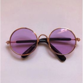 Pet Cat Glasses Cat Sunglasses (Option: Gold purple-M)