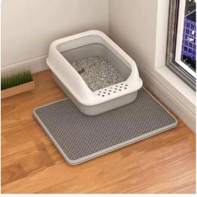 Cat Litter Mat Double Layer Filter Anti-bring Out (Option: Gray-30x30)