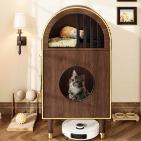 Cat Litter Box Enclosure , 2-in-1 Condo Cat Bed, Cat Shelter Furniture With Two-Level Cozy Haven For 2 Cats, Cute Kitty Condo For Sleeping, Luxury Cat (Option: defaulttitle)