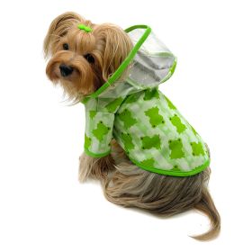 aClear View Froggy Raincoat with Fleece Lining and Detachable Hood (Color: Blue, size: XS)