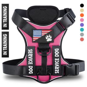 Reflective Breathable Solid Color Polyester Dog Strap (Option: Pieces of red-L)