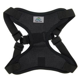 Wrap and Snap Choke Free Dog Harness by Doggie Design (Color: black, size: large)